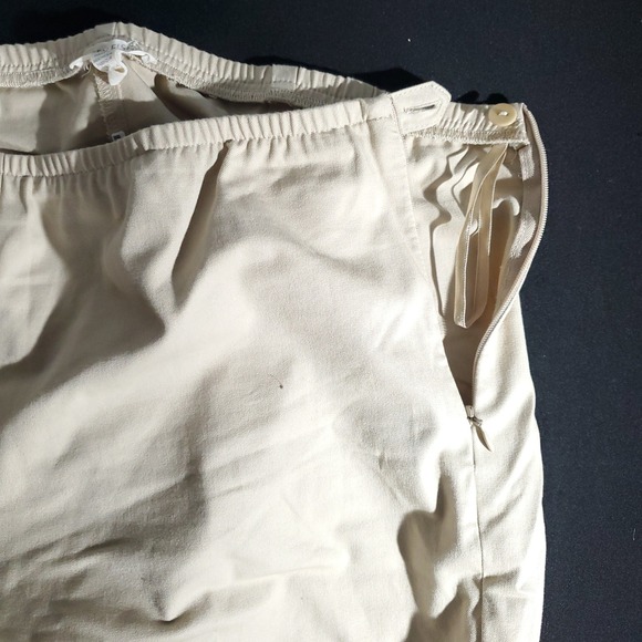 EILEEN FISHER Women Beige Organic Cotton Blend Stretch Cropped Pants 4/M - Picture 7 of 11